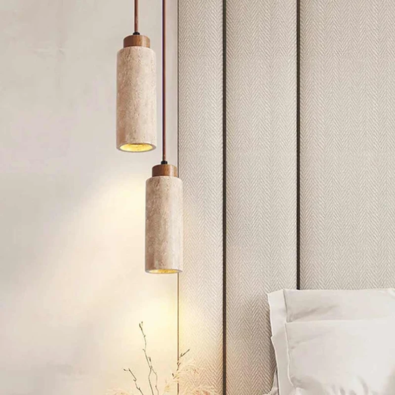 Pendant Light Wabi Sabi Japandi Yellow Stone