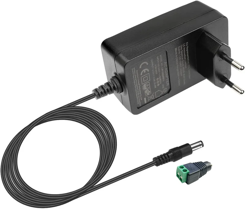 LE LED Trafo 12V Netzteil DC, LED Strip EU Stecker 12 Volt 2A Adapter Power Supply für SMD 3528/5050 LED Streifen, AC 100-240 Netzadapter, 24W Maximal Steckernetzteil, Transformator Strom für Band