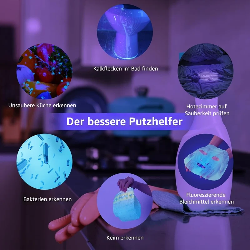 LE Ultraviolett LED UV-Taschenlampe mit 21 LEDs 395nm, UV-Strahler, Handlampe, Prüfgerät, Fleckendetektor / Urindetektor für Haustiere wie Katze, Hund usw.