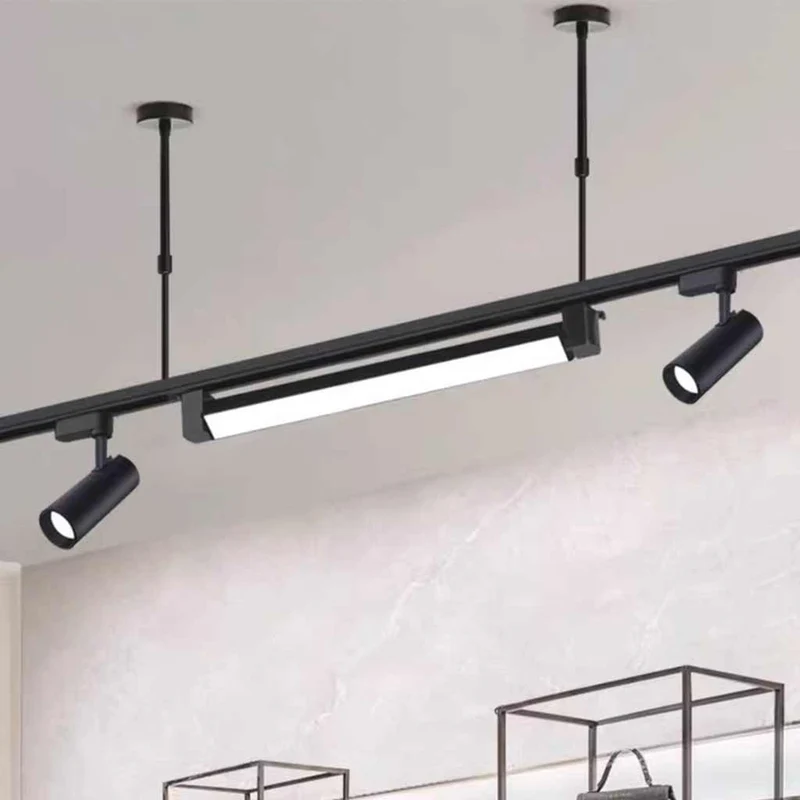 Pendant Light Commercial Track Spotlight Linear LED, Black