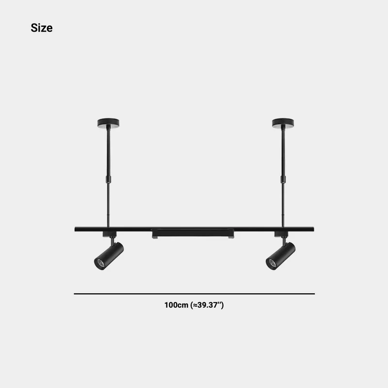 Pendant Light Commercial Track Spotlight Linear LED, Black