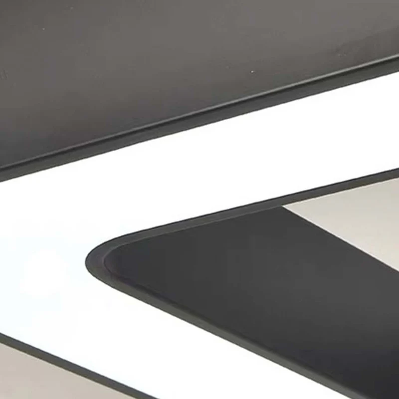 Pendant Light Square LED for Gym / Office, Black