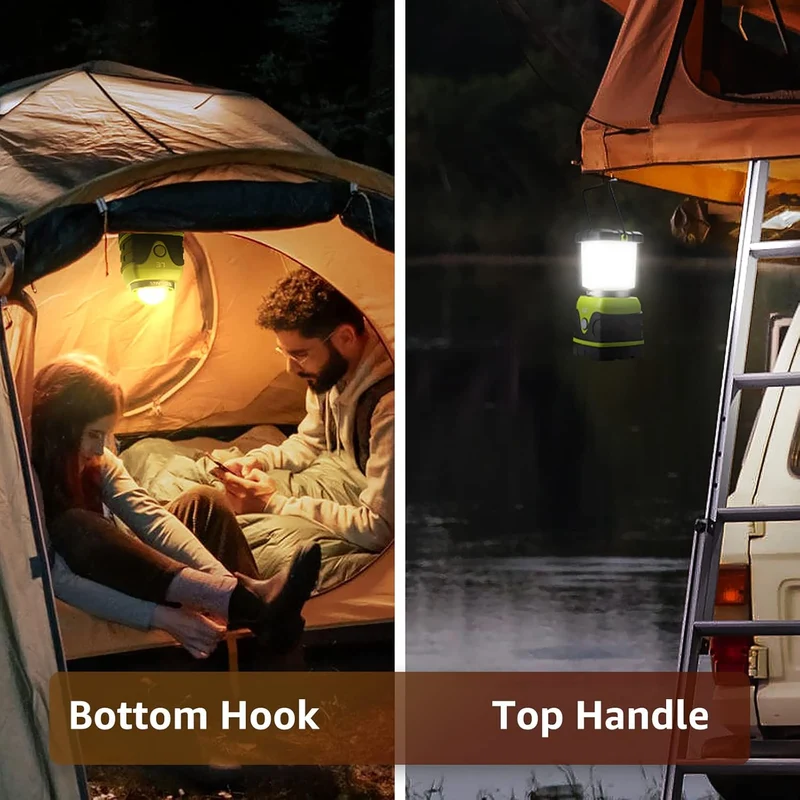 LE LED Campinglampe, Ultra Hell 1000 Lumen, 4 LeuchtmodiI Dimmbar Suchscheinwerfer, Batteriebetrieben Notfallleuchte für Stromausfällen, Wandern, Notfall, Ausfälle und so weiter, 1 Stück