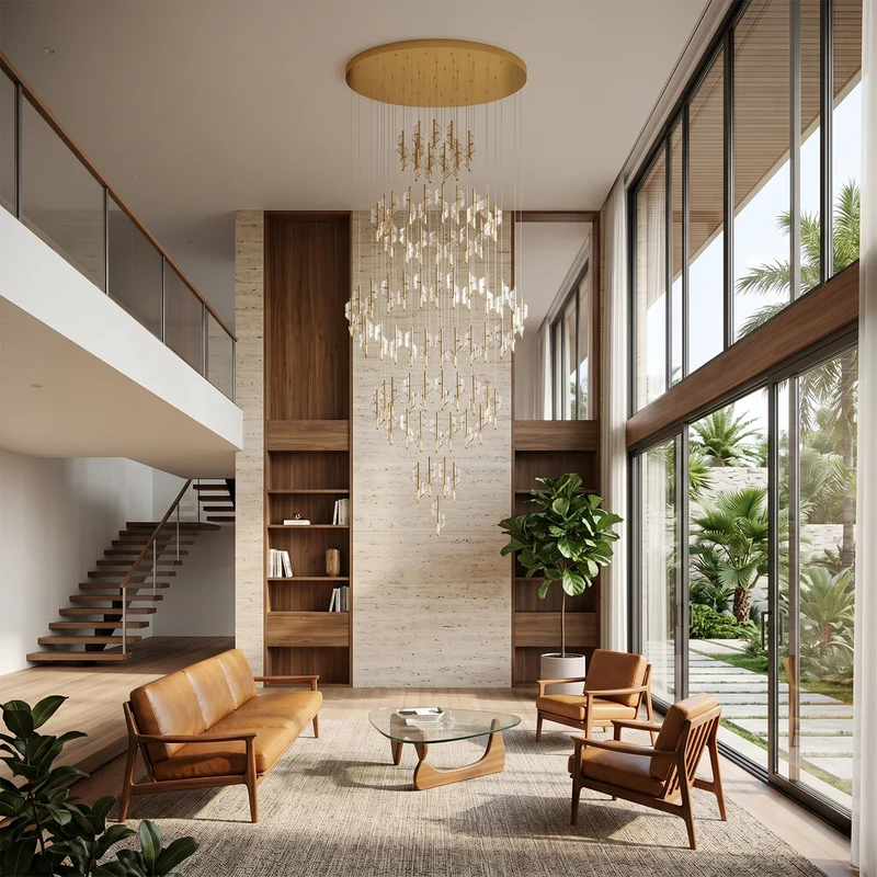 Moderner Spiral-Lüster für Villa und Wohnzimmer – Spirélite