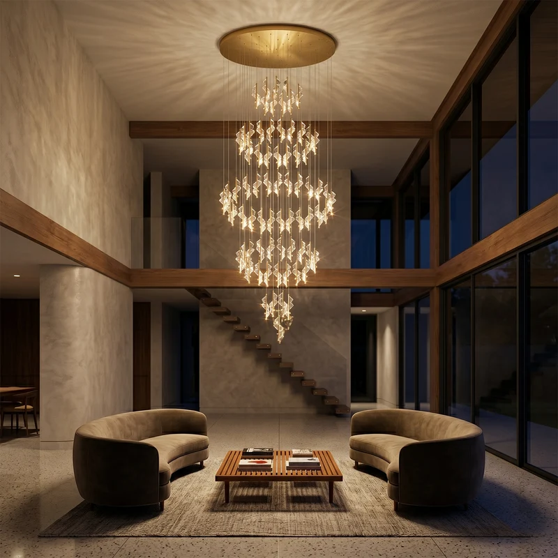Moderner Spiral-Lüster für Villa und Wohnzimmer – Spirélite