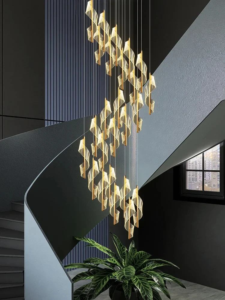 Moderner Spiral-Lüster für Villa und Wohnzimmer – Spirélite