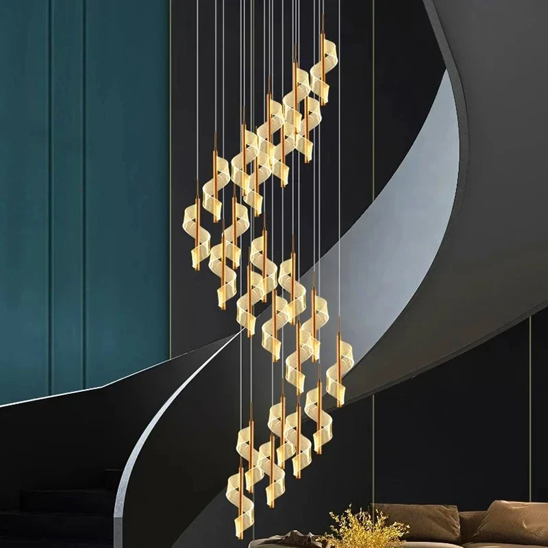 Moderner Spiral-Lüster für Villa und Wohnzimmer – Spirélite