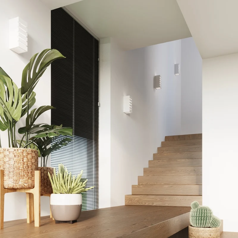 Moderne weiße Keramik-Wandleuchte – Modell Elserra