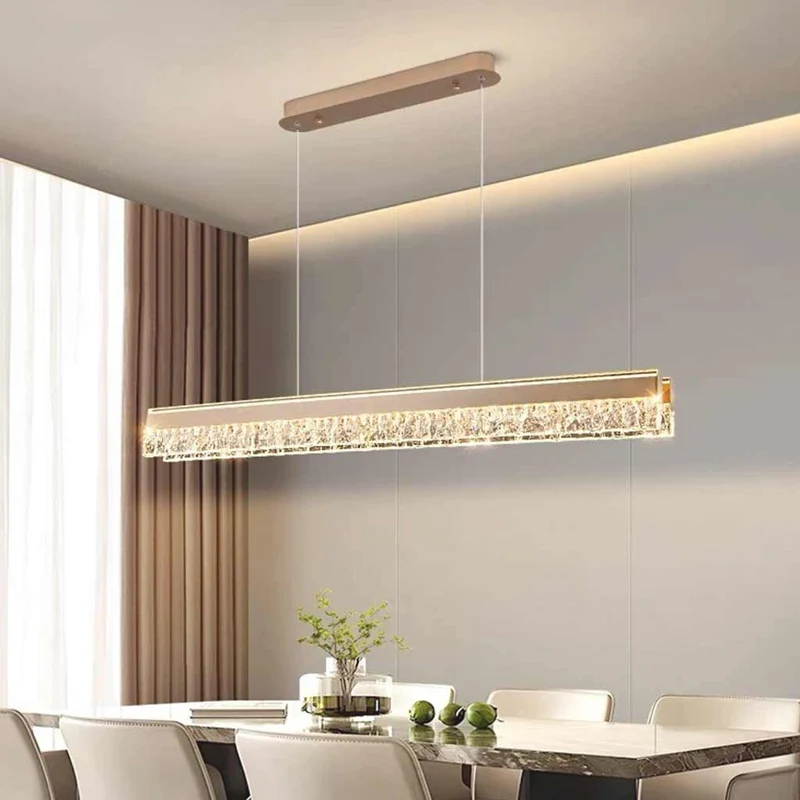 Pendant Light Linear Dimmable LED, Rose Gold / Grey