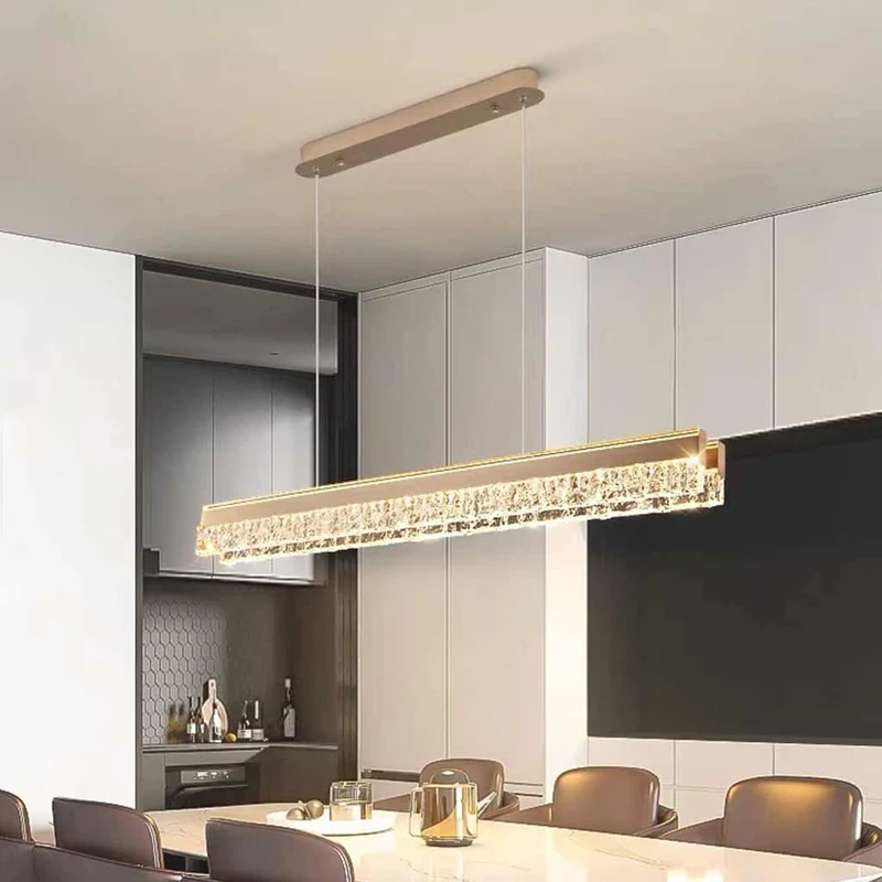 Pendant Light Linear Dimmable LED, Rose Gold / Grey