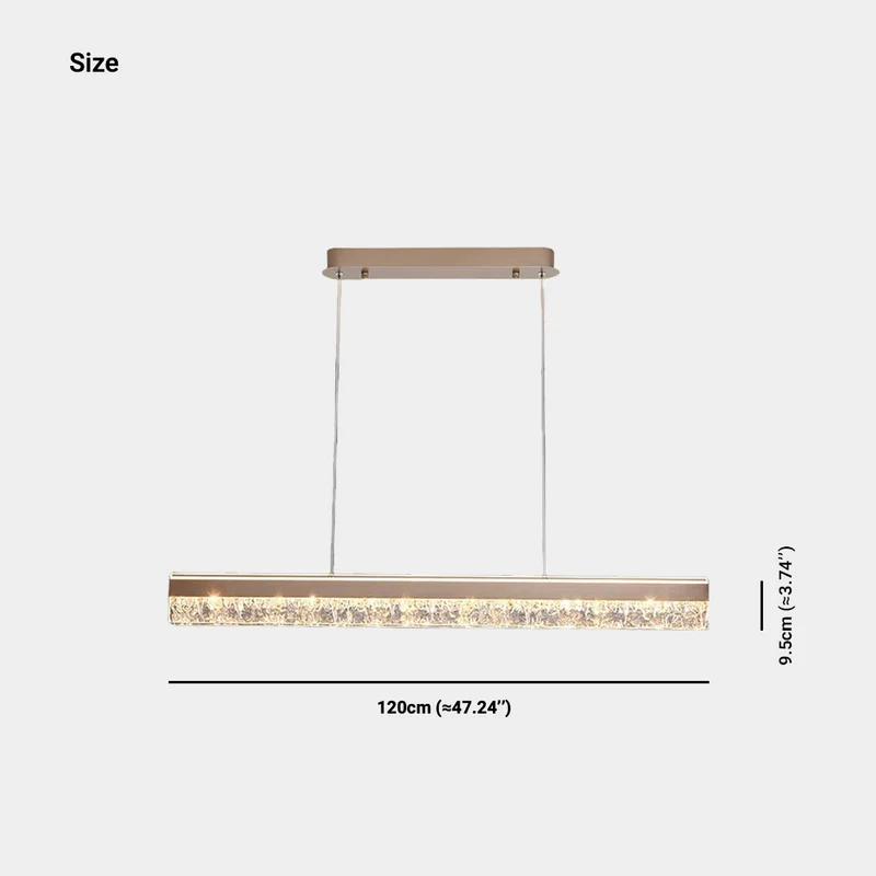 Pendant Light Linear Dimmable LED, Rose Gold / Grey