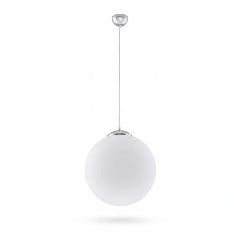 Minimalistische Pendelleuchte Kugel Glas Stahl – Arvénia