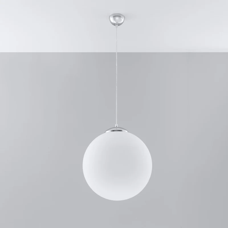 Minimalistische Pendelleuchte Kugel Glas Stahl – Arvénia