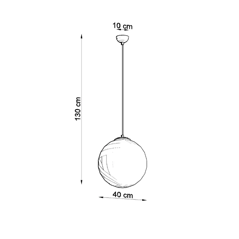 Minimalistische Pendelleuchte Kugel Glas Stahl – Arvénia