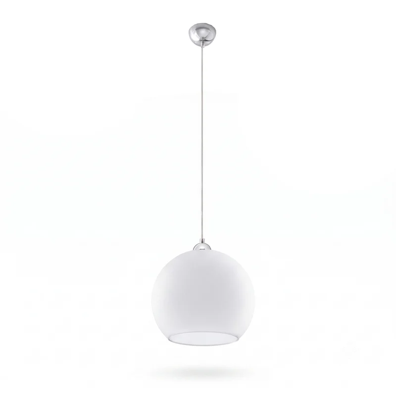 Minimalistische Pendelleuchte aus weißem Glas – Nivéalis