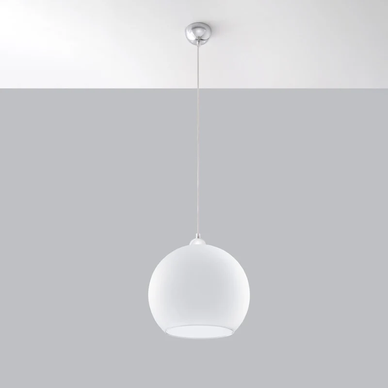 Minimalistische Pendelleuchte aus weißem Glas – Nivéalis