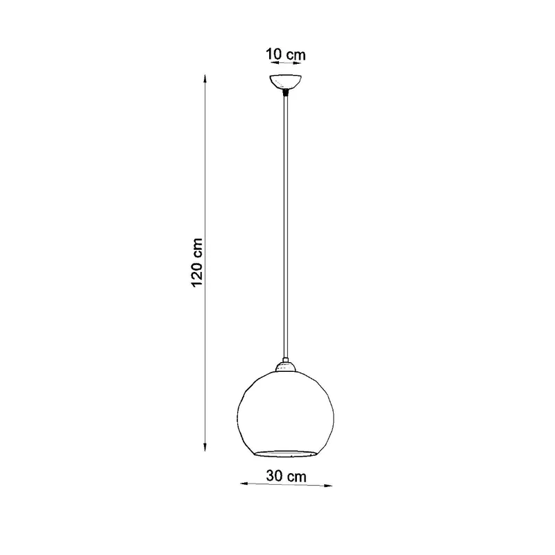 Minimalistische rote Glas-Kugel-Hängeleuchte – Arcania