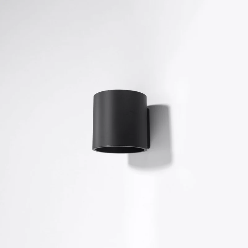 Minimalistische schwarze Wandleuchte mit Doppelstrahl – Orphéos