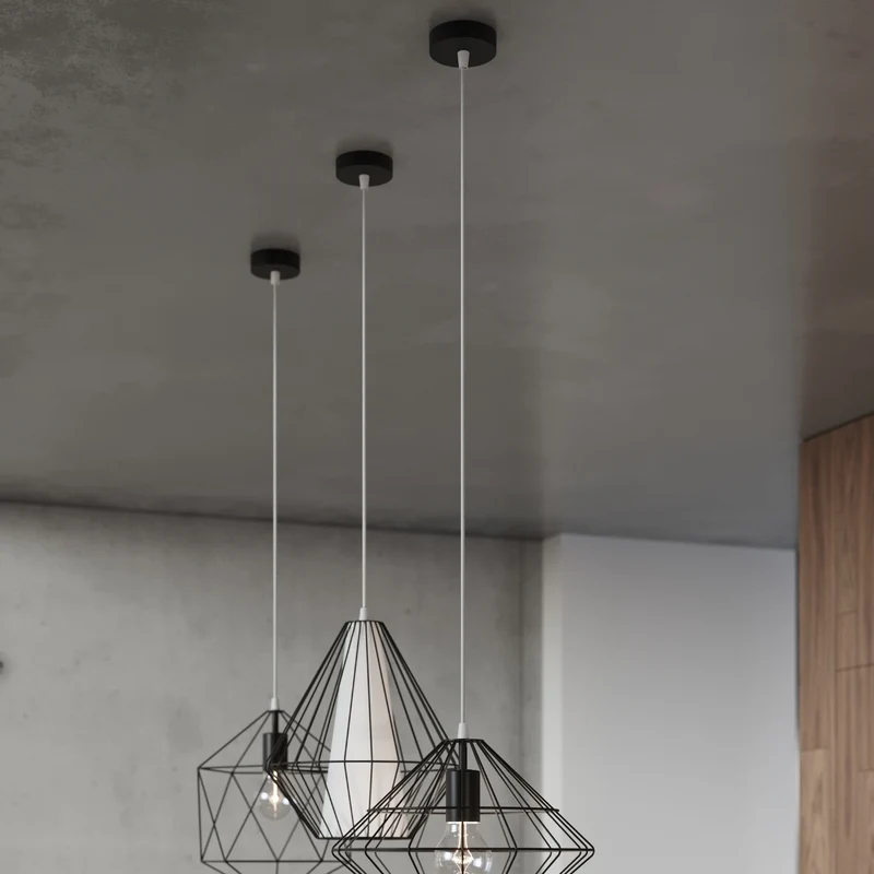 Verstellbare Hängelampe mit schwarzem Kegeldesign – Modèle Nerava