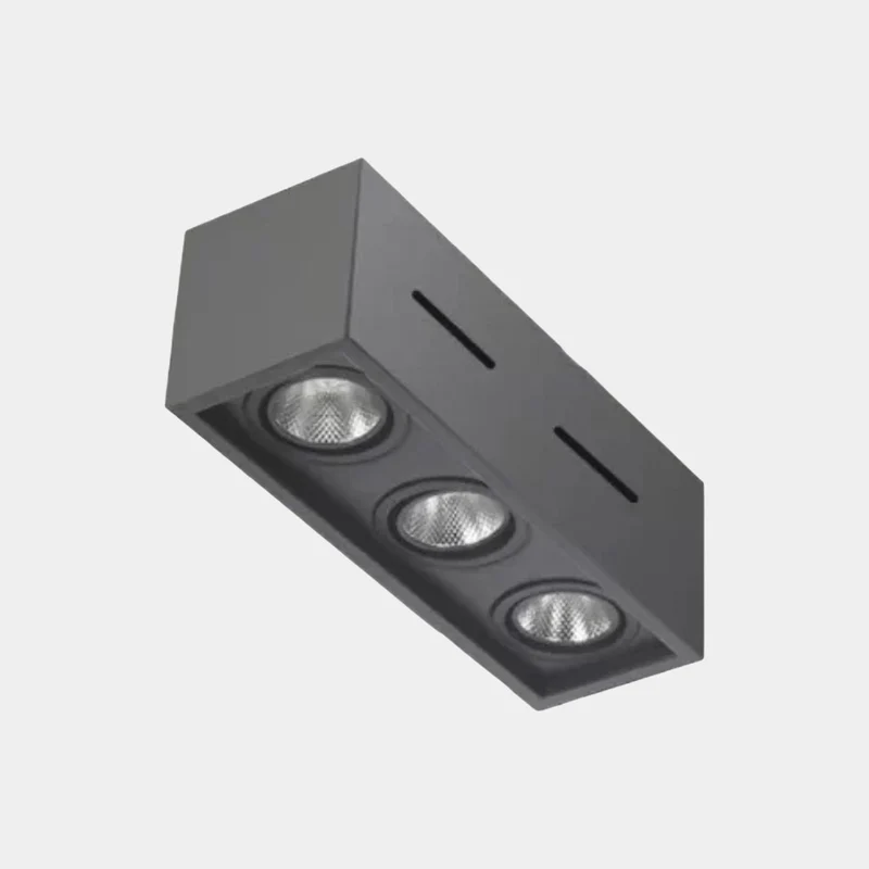 Cube LED Flush Mount Ceiling Light with Spotlights, Black / White