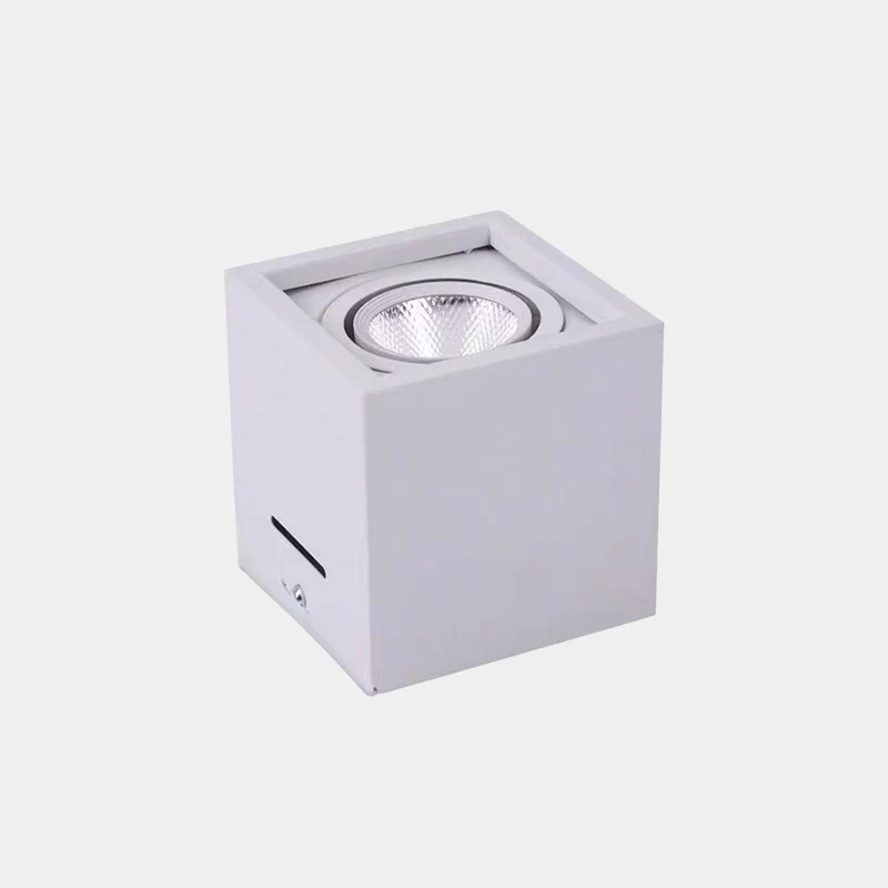 Cube LED Flush Mount Ceiling Light with Spotlights, Black / White