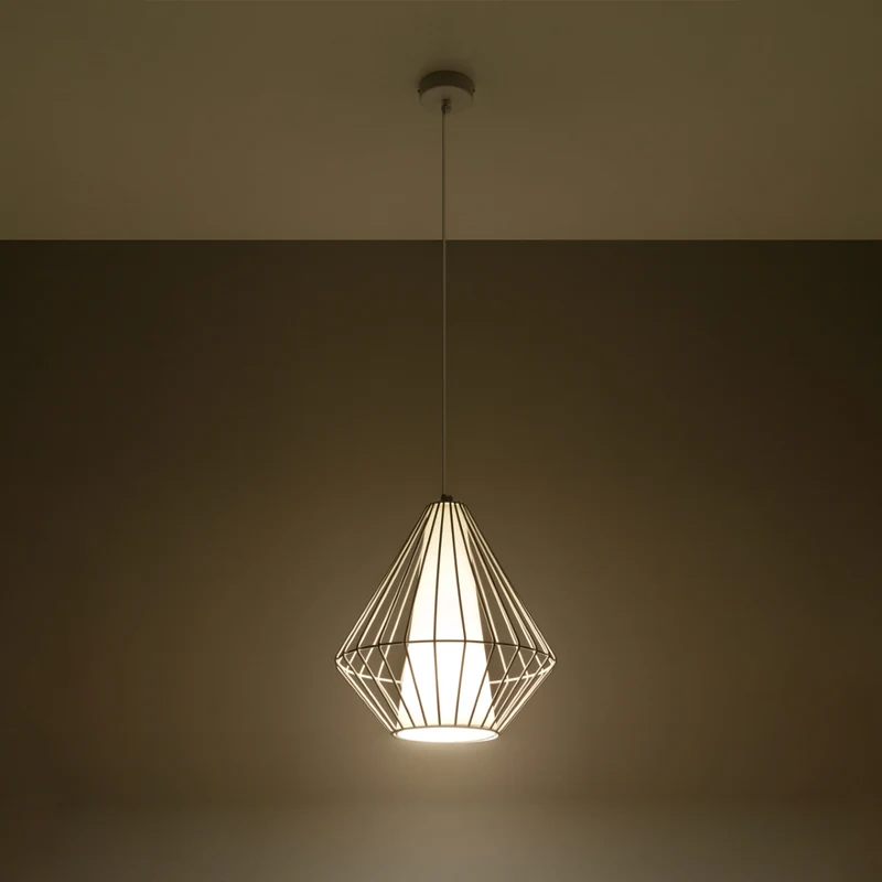 Verstellbare Hängelampe mit weißem Kegeldesign – Modèle Elyndra