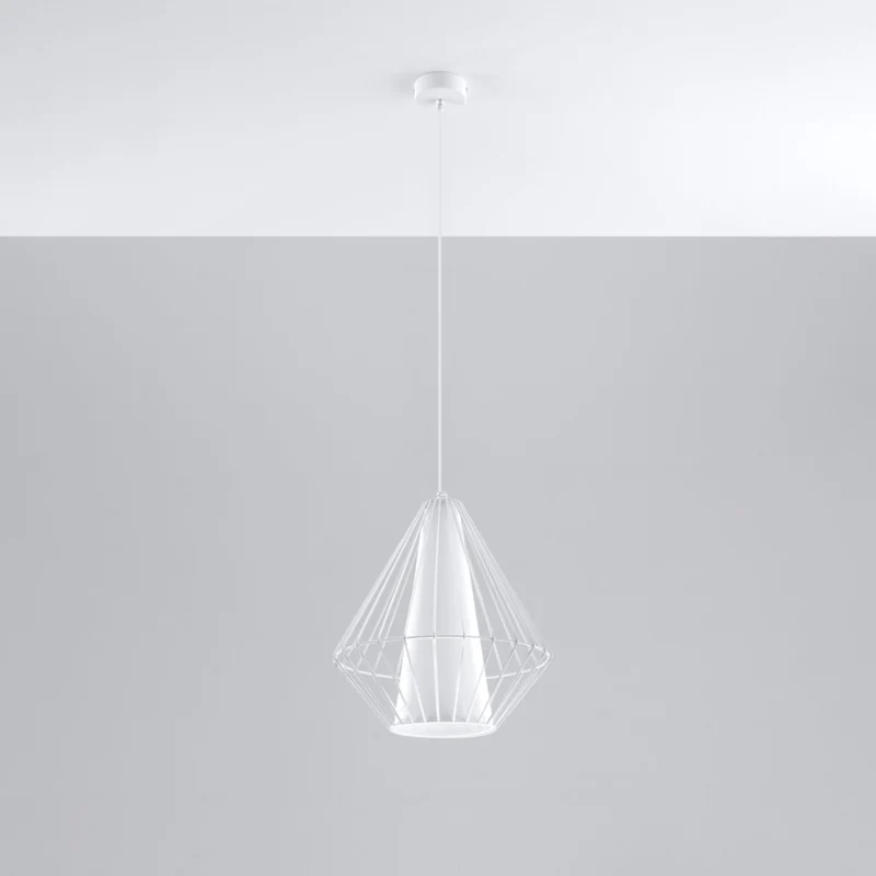 Verstellbare Hängelampe mit weißem Kegeldesign – Modèle Elyndra