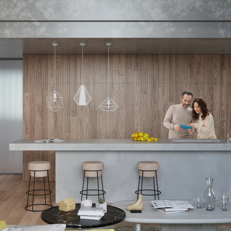 Verstellbare Hängelampe mit weißem Kegeldesign – Modèle Elyndra