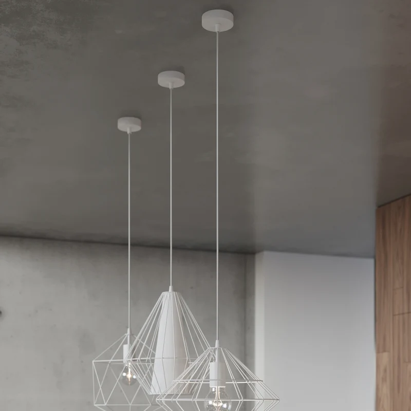 Verstellbare Hängelampe mit weißem Kegeldesign – Modèle Elyndra