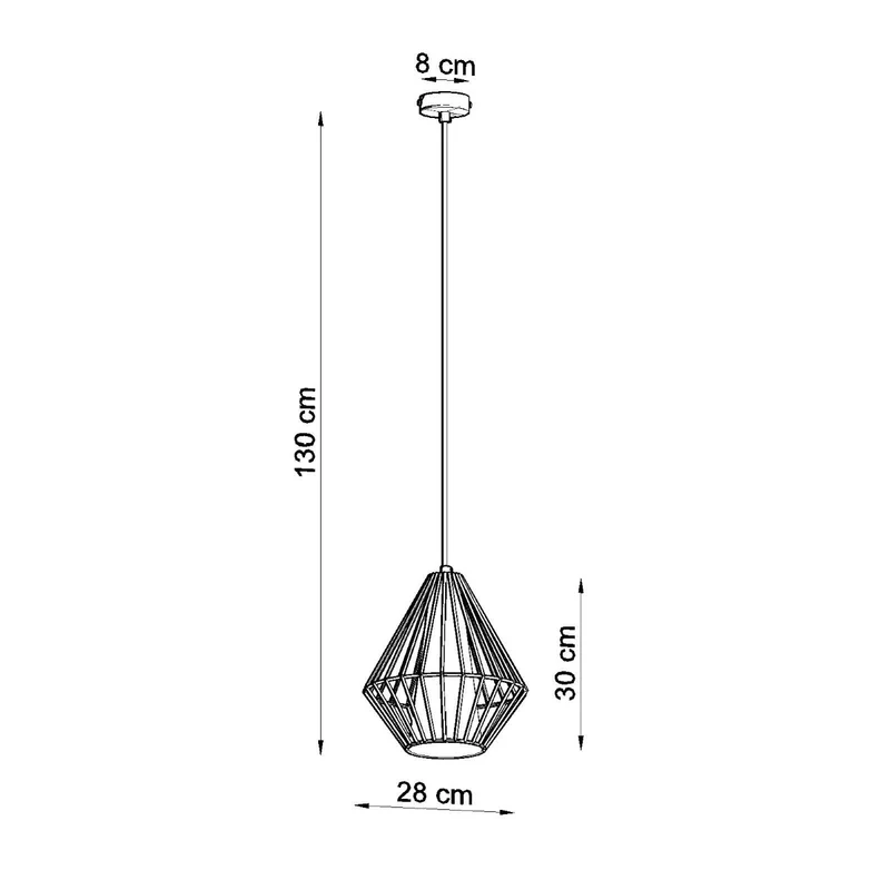 Verstellbare Hängelampe mit weißem Kegeldesign – Modèle Elyndra