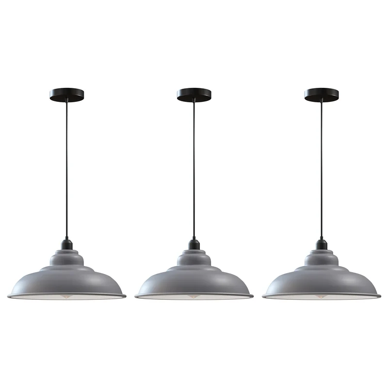 3er Set Industrial Chic Hängelampe Kücheninsel Esszimmer ~3835