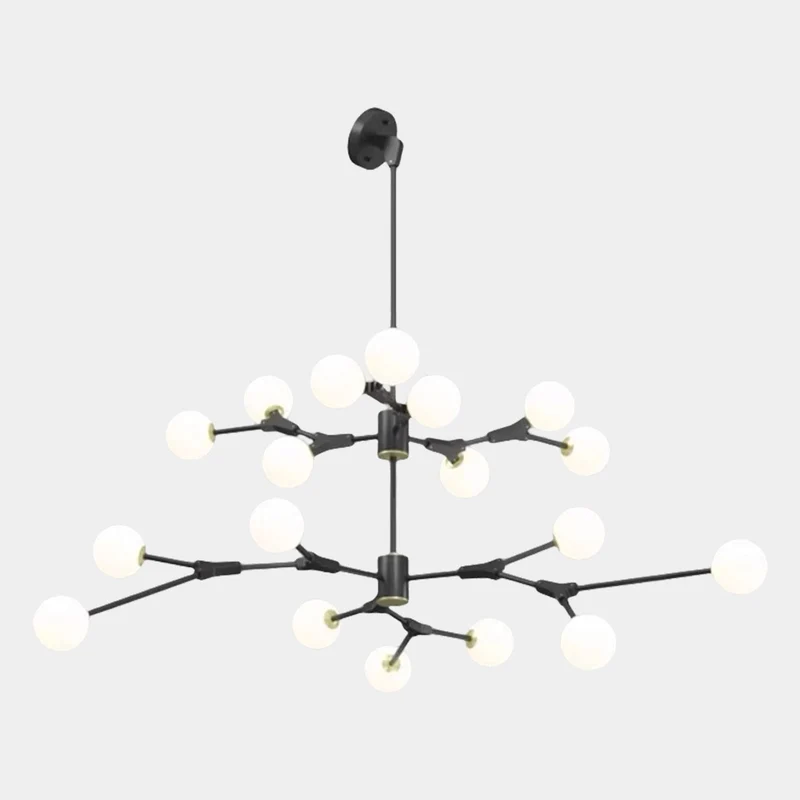 Chandelier Branch Glass Ball for Sloped Ceiling