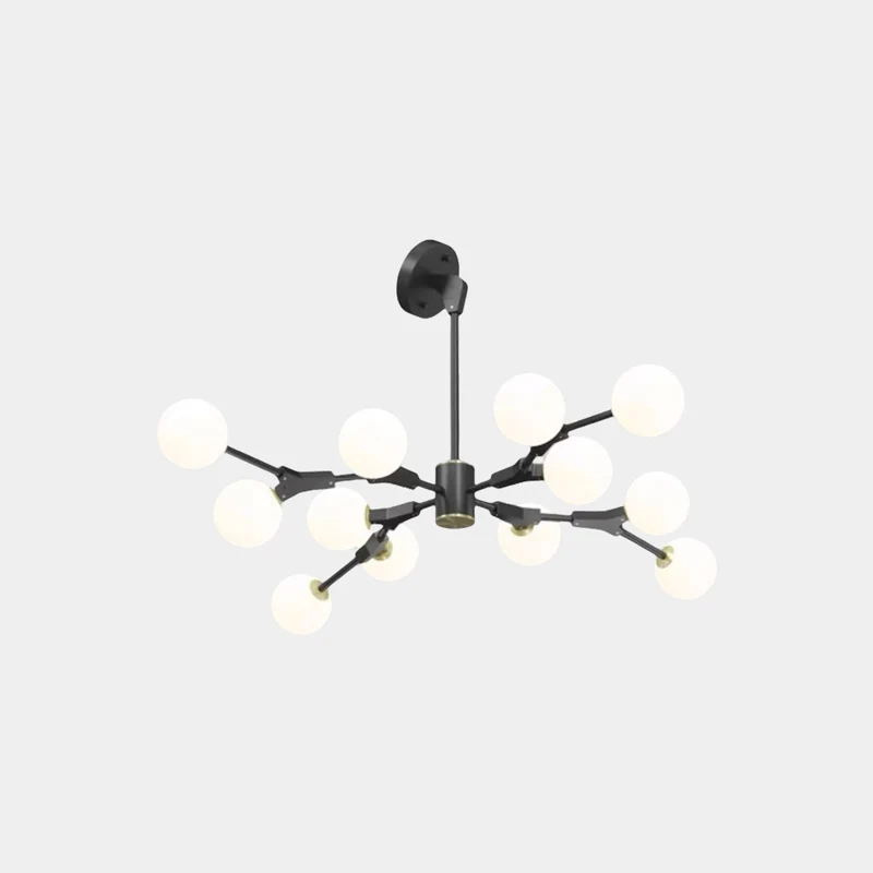 Chandelier Branch Glass Ball for Sloped Ceiling