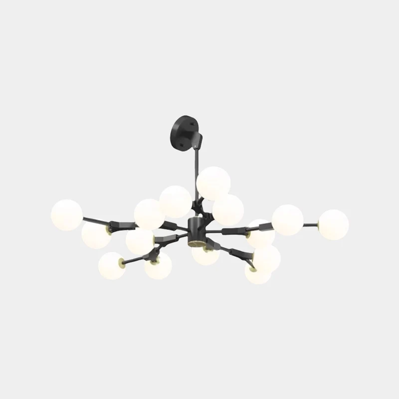 Chandelier Branch Glass Ball for Sloped Ceiling