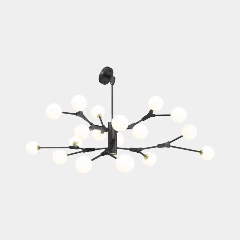 Chandelier Branch Glass Ball for Sloped Ceiling