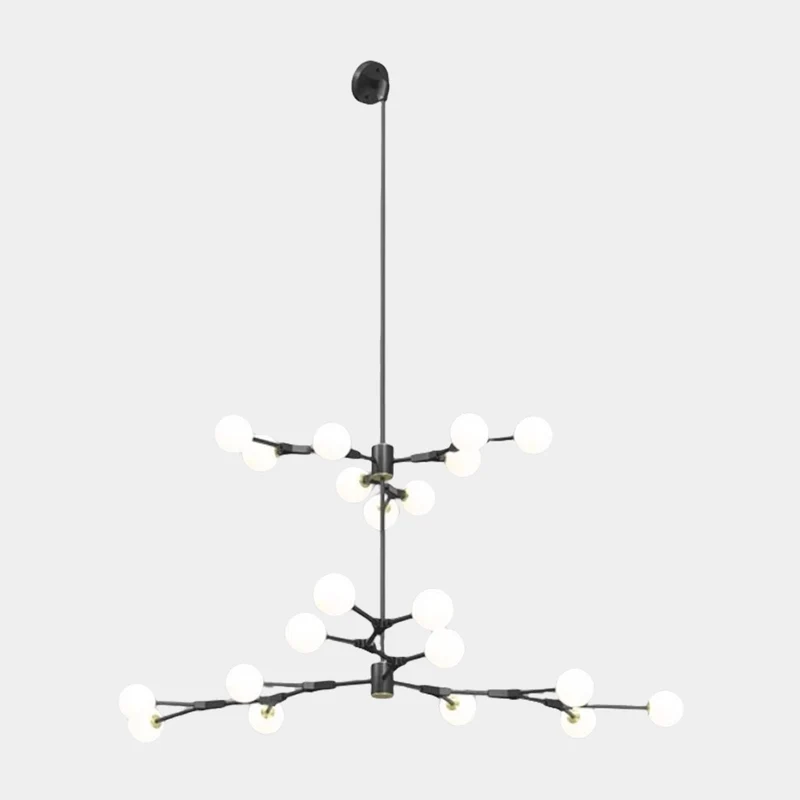 Chandelier Branch Glass Ball for Sloped Ceiling