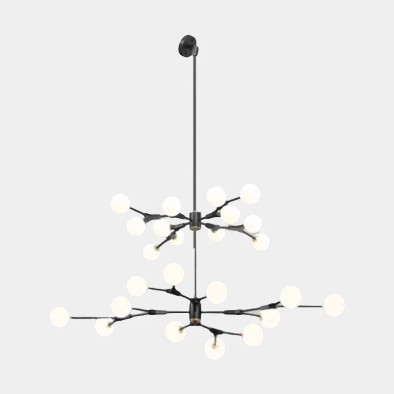 Chandelier Branch Glass Ball for Sloped Ceiling