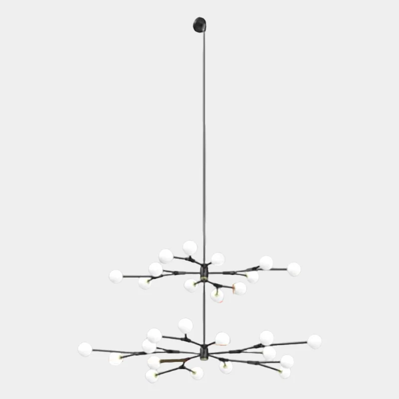 Chandelier Branch Glass Ball for Sloped Ceiling