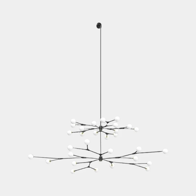 Chandelier Branch Glass Ball for Sloped Ceiling