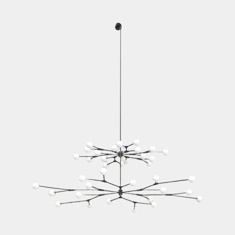 Chandelier Branch Glass Ball for Sloped Ceiling
