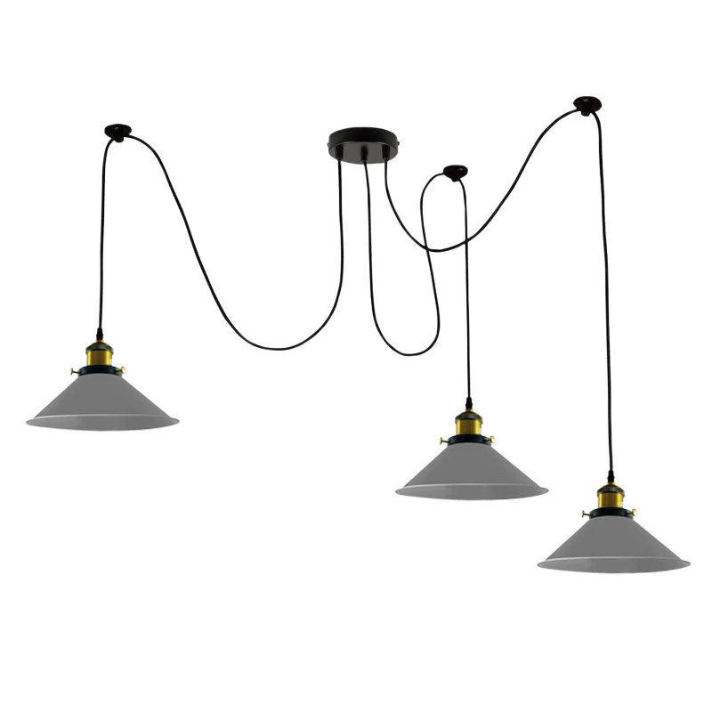LEDSONE Spinnenlampe Pendelleuchte 1 - 8 Wege Grau ~3949