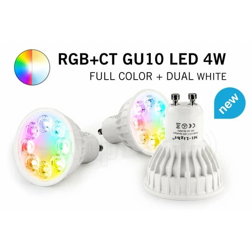 Set 2 | Spike-Strahler | Komplettset | RGB-CCT | Inkl. Lichtquelle und Fernbedienung | GU10 | IP65 | Schwarz | Rund