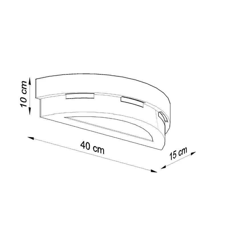 Moderne weiße Keramik-Wandleuchte – Asterion