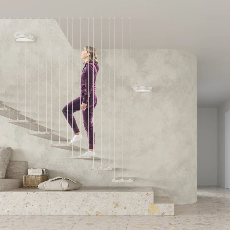 Moderne weiße Keramik-Wandleuchte – Asterion