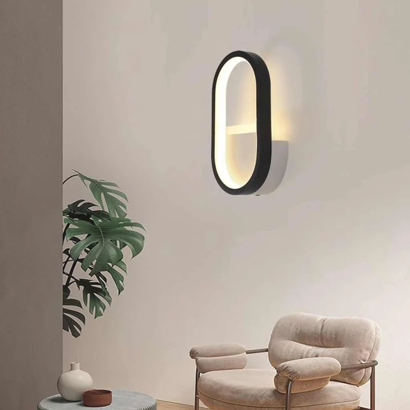 Wall Mounted LED Light Geometric, Black
