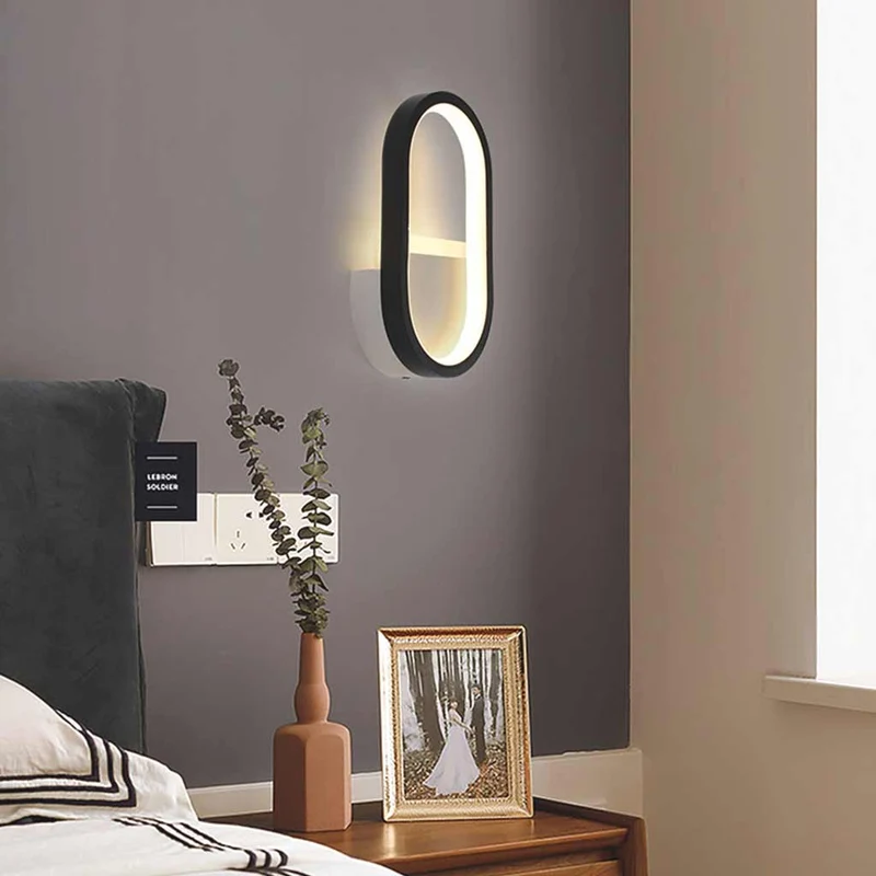 Wall Mounted LED Light Geometric, Black