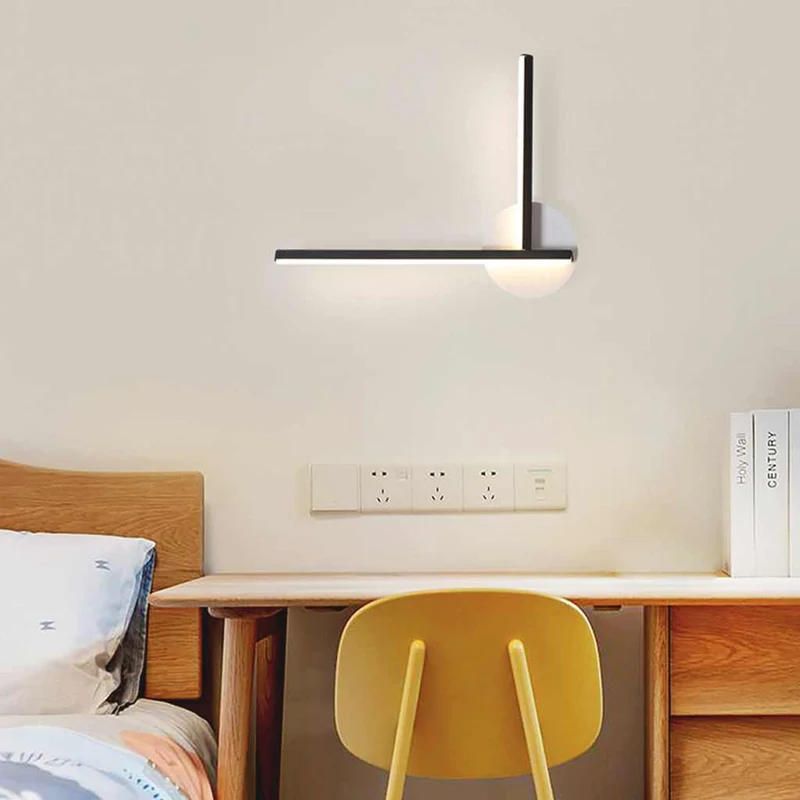 Wall Mounted LED Light Geometric, Black