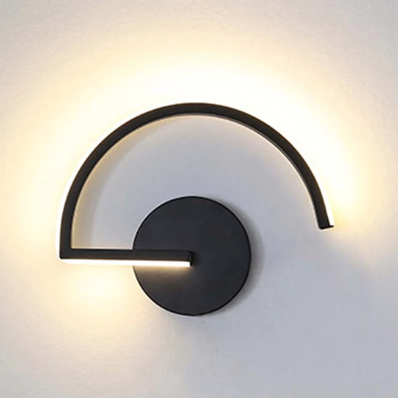 Wall Mounted LED Light Geometric, Black