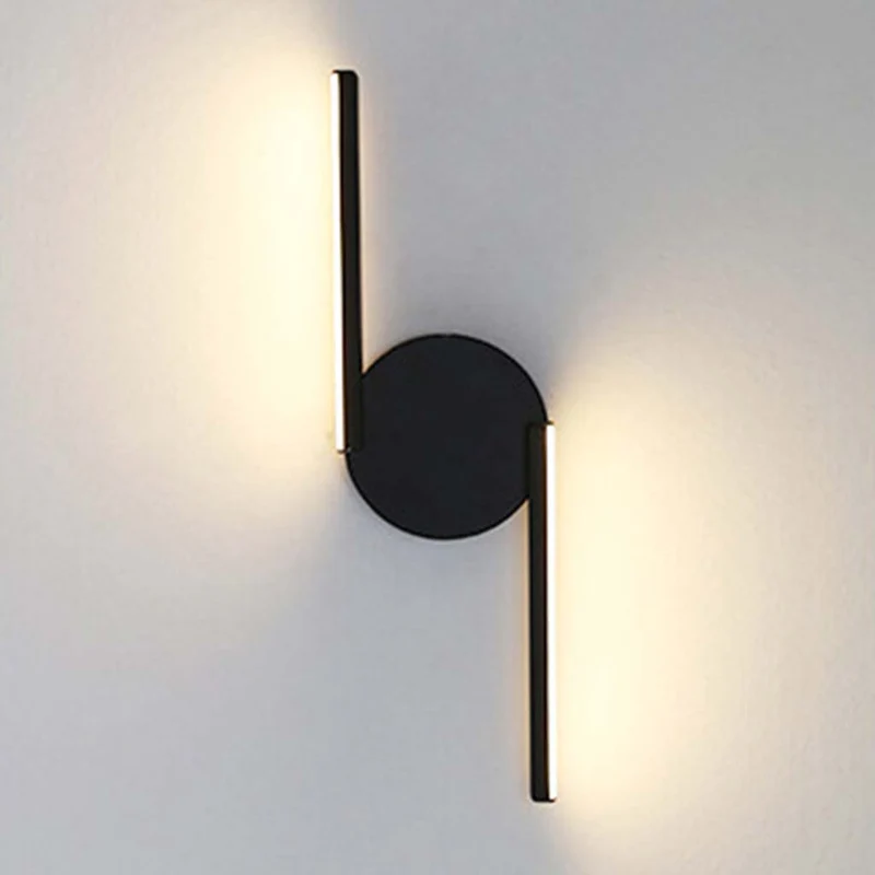 Wall Mounted LED Light Geometric, Black