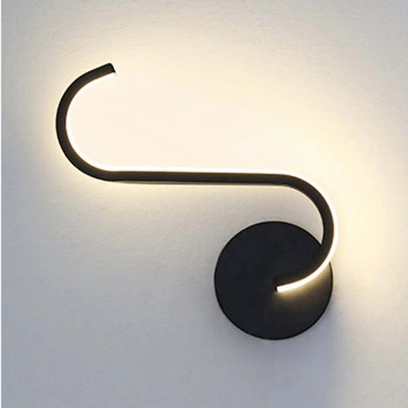 Wall Mounted LED Light Geometric, Black